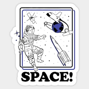 Retro Space Sticker